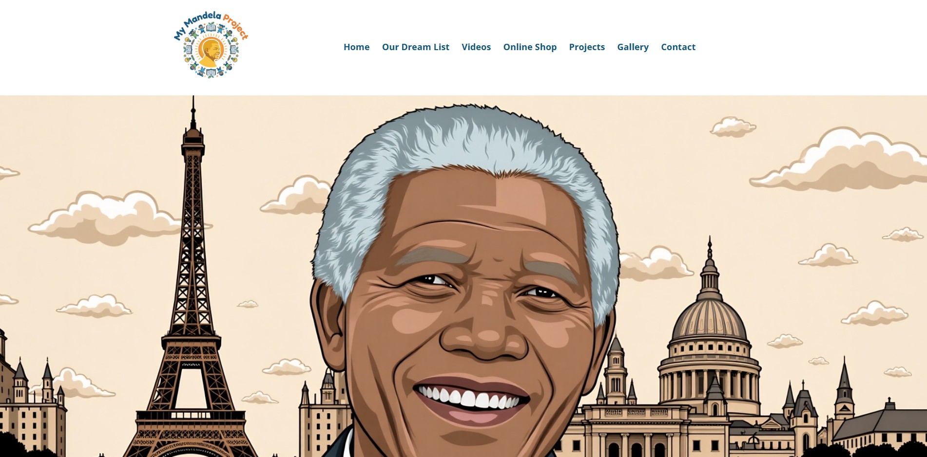 My Mandela Project website design