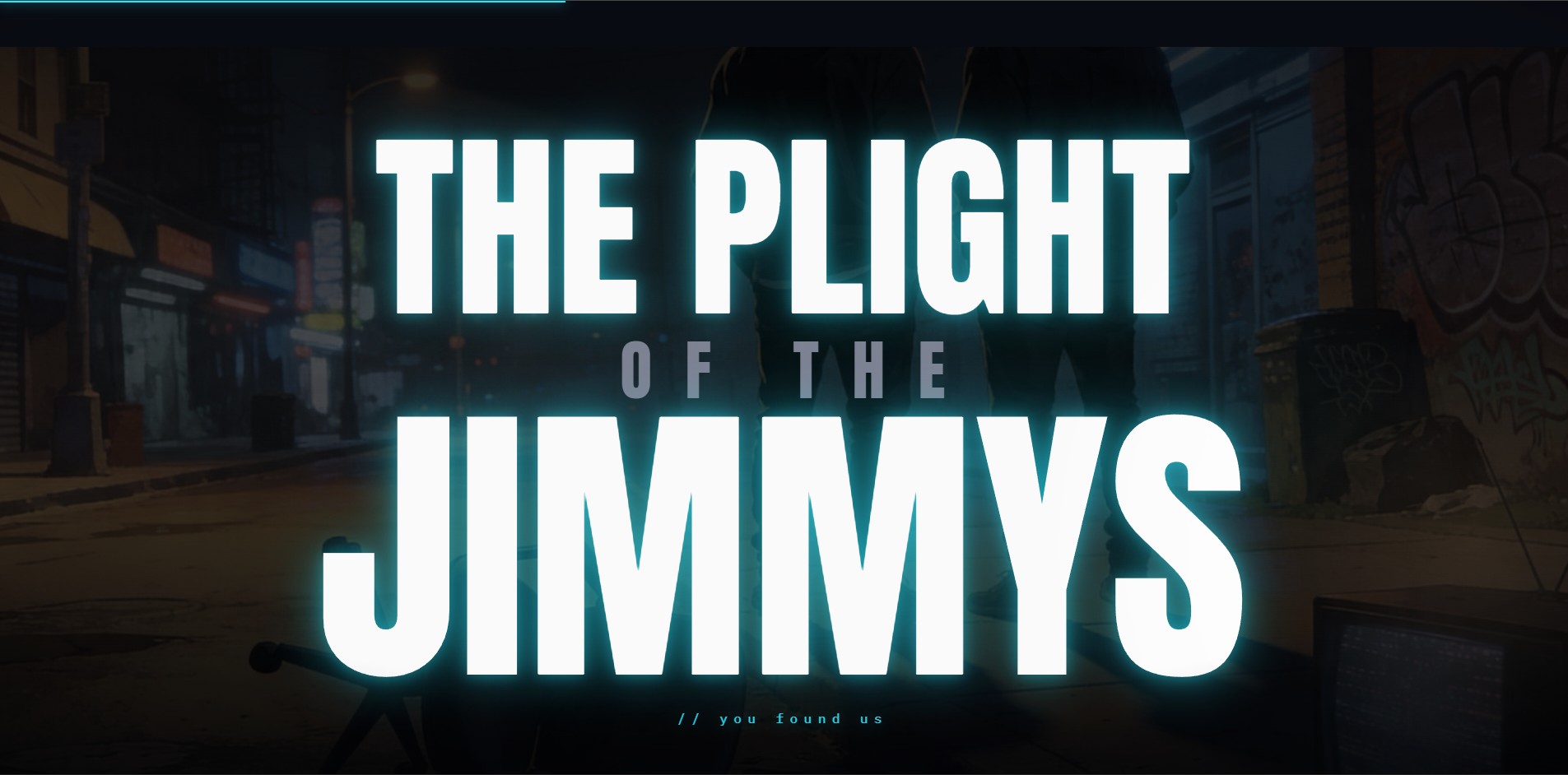 The Plight of the Jimmys Website design