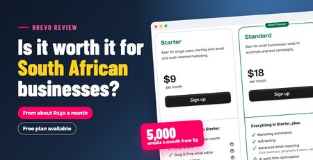 Brevo review for South African businesses, with Brevo's Starter and Standard plans